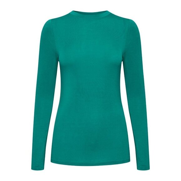 NWT ICHI PHILUCA Emerald Green Basic Longsleeve - Picture 6 of 8